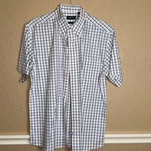 Orvis short sleeve button-down, active fit dress shirt size large